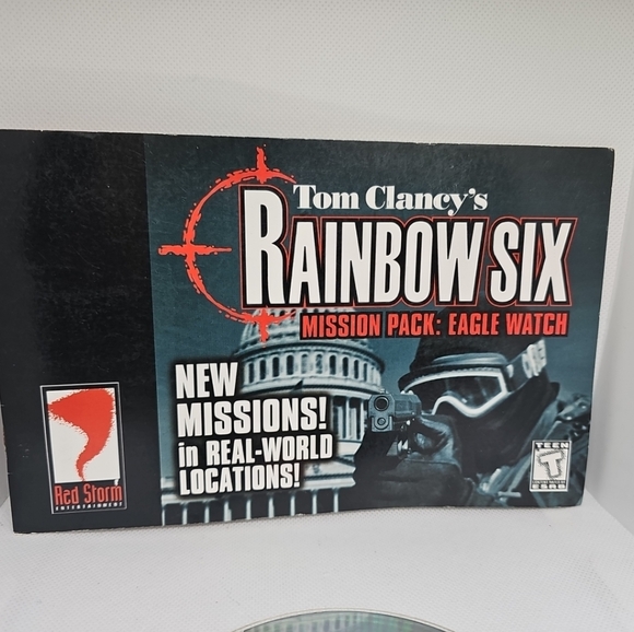 Tom Clancy's Rainbow Six CD 1998 (Windows 95/98) + Eagle Watch CD w/ Manual - Picture 2 of 7